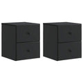 vidaXL Wisząca Szafka Nocna z szufladą 2 pcs Czarny 34,5 x 33 x 40 cm