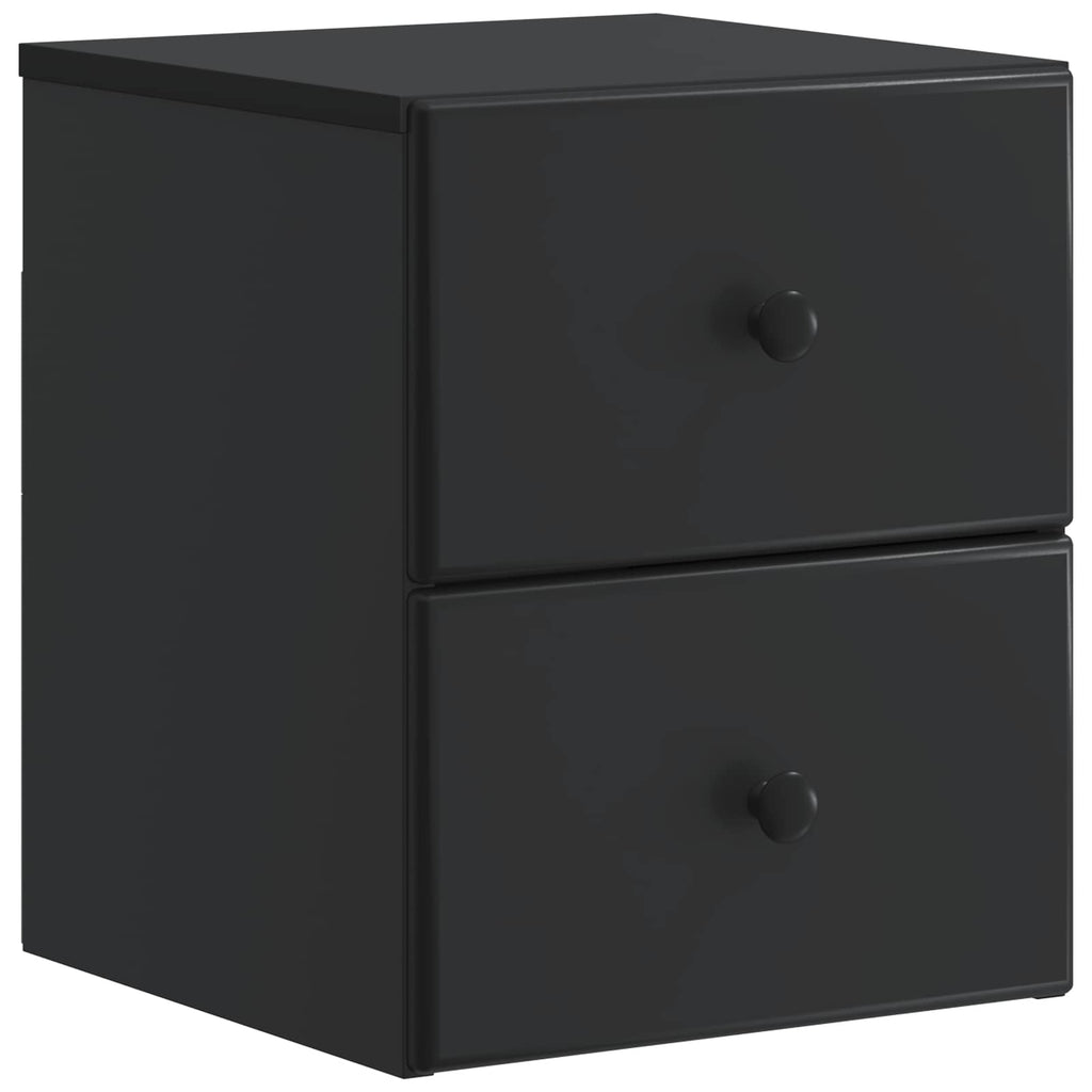 vidaXL Wisząca Szafka Nocna z szufladą 2 pcs Czarny 34,5 x 33 x 40 cm