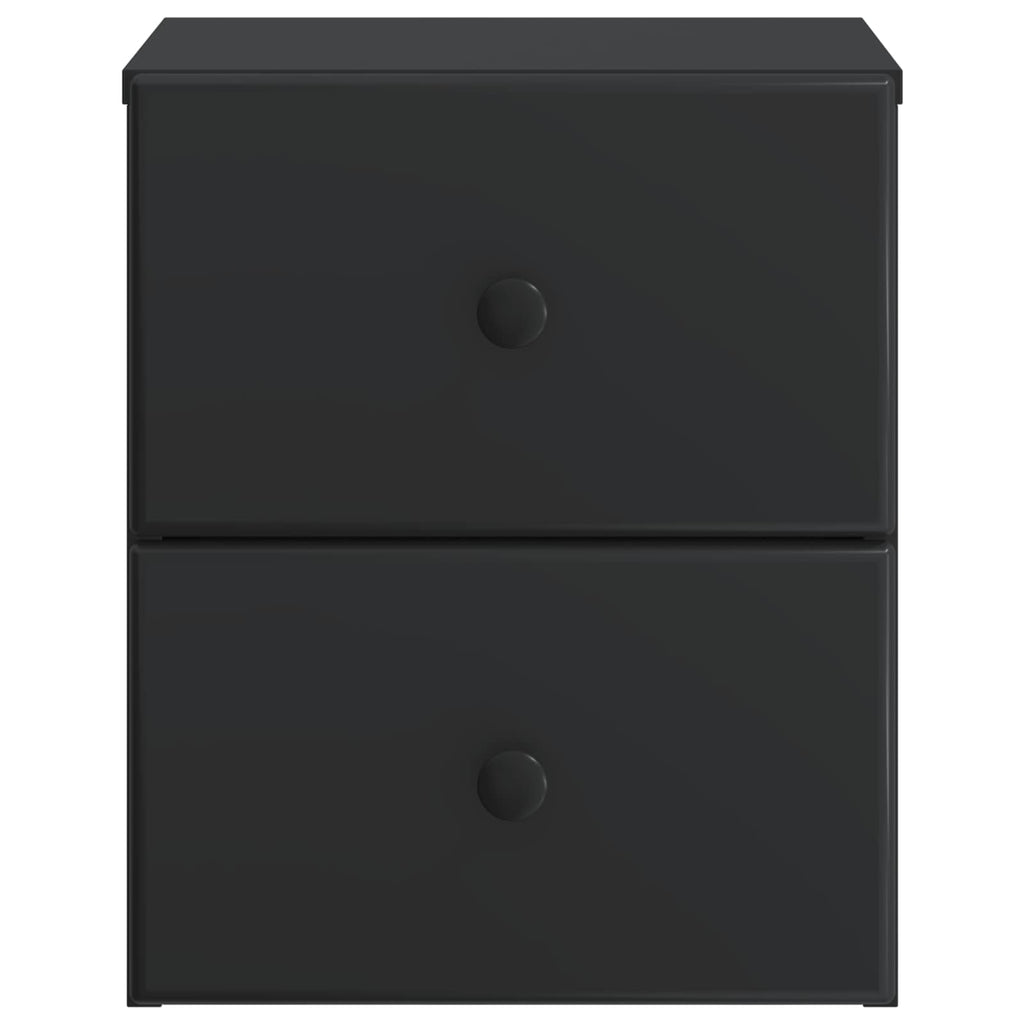 vidaXL Wisząca Szafka Nocna z szufladą 2 pcs Czarny 34,5 x 33 x 40 cm