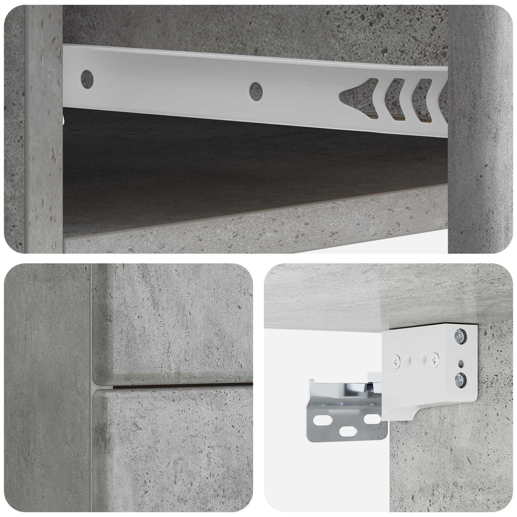 vidaXL Wisząca Szafka Nocna 2 pcs Betonowy szary 34,5 x 33 x 40 cm