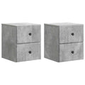 vidaXL Wisząca Szafka Nocna 2 pcs Betonowy szary 34,5 x 33 x 40 cm