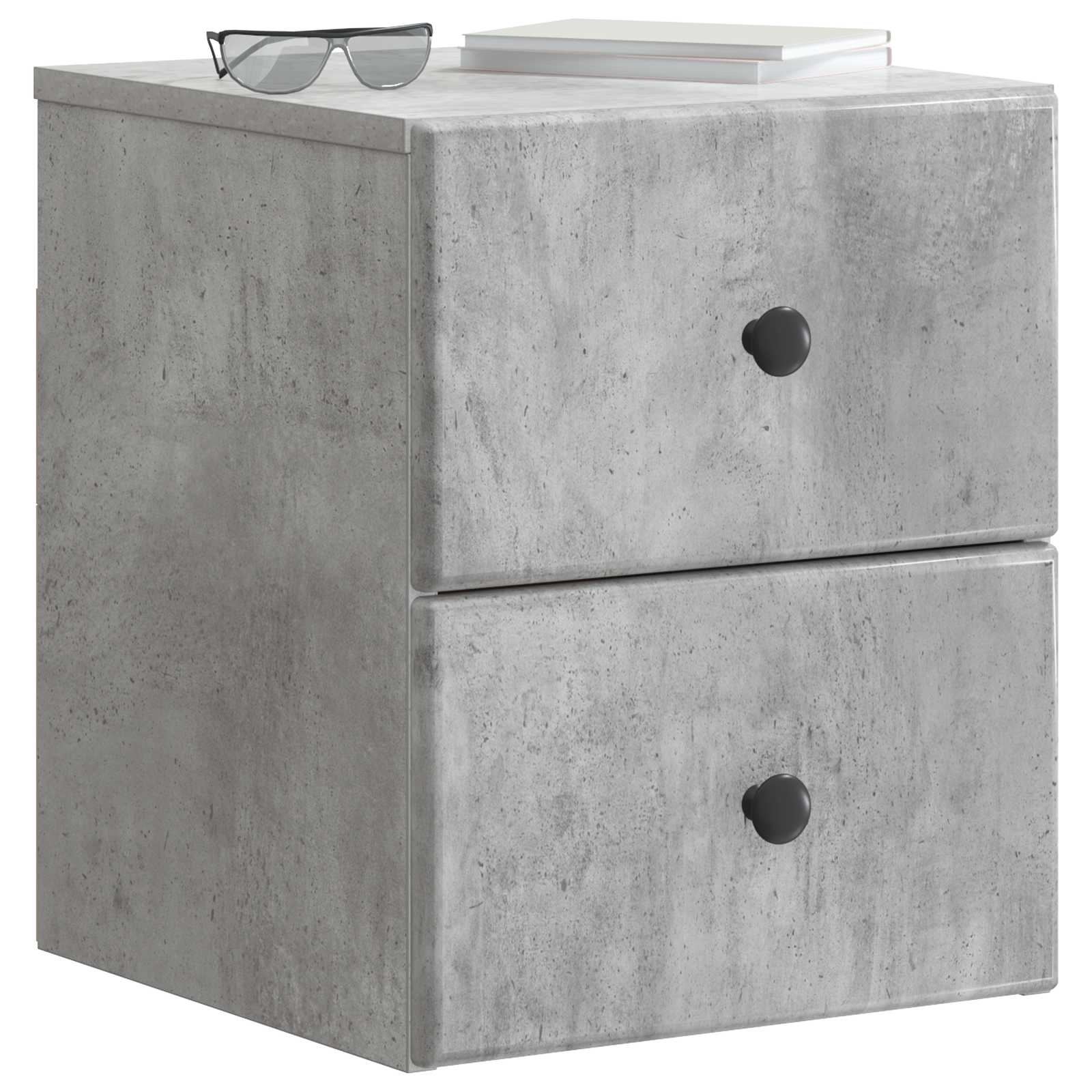 vidaXL Wisząca Szafka Nocna 2 pcs Betonowy szary 34,5 x 33 x 40 cm