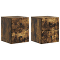 vidaXL Wisząca Szafka Nocna 2 pcs Dąb wędzony 34,5 x 33 x 40 cm
