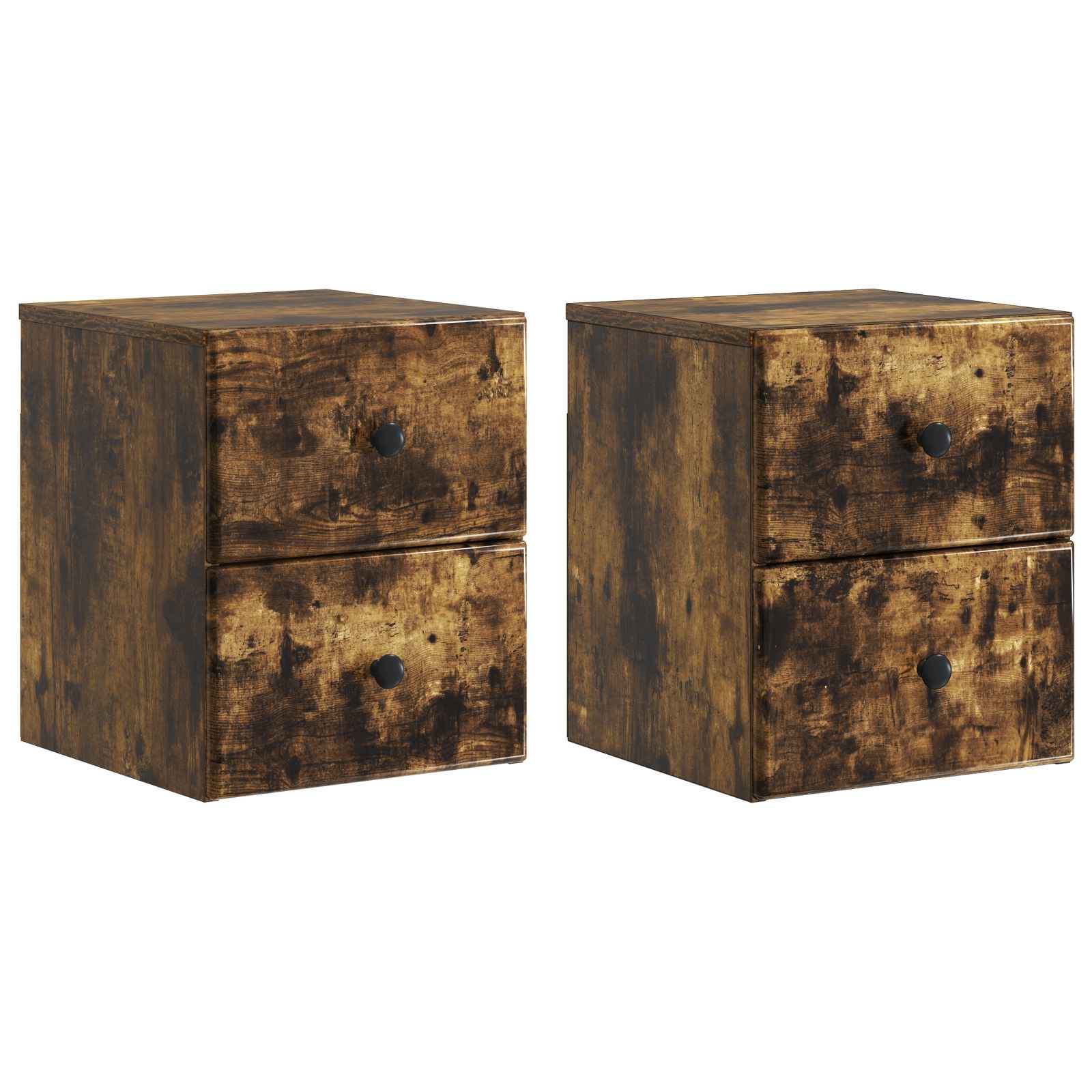 vidaXL Wisząca Szafka Nocna 2 pcs Dąb wędzony 34,5 x 33 x 40 cm
