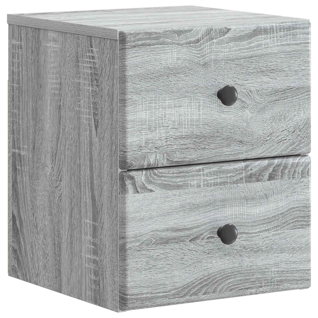 vidaXL Wisząca Szafka Nocna 2 pcs Szary Sonoma 34,5 x 33 x 40 cm