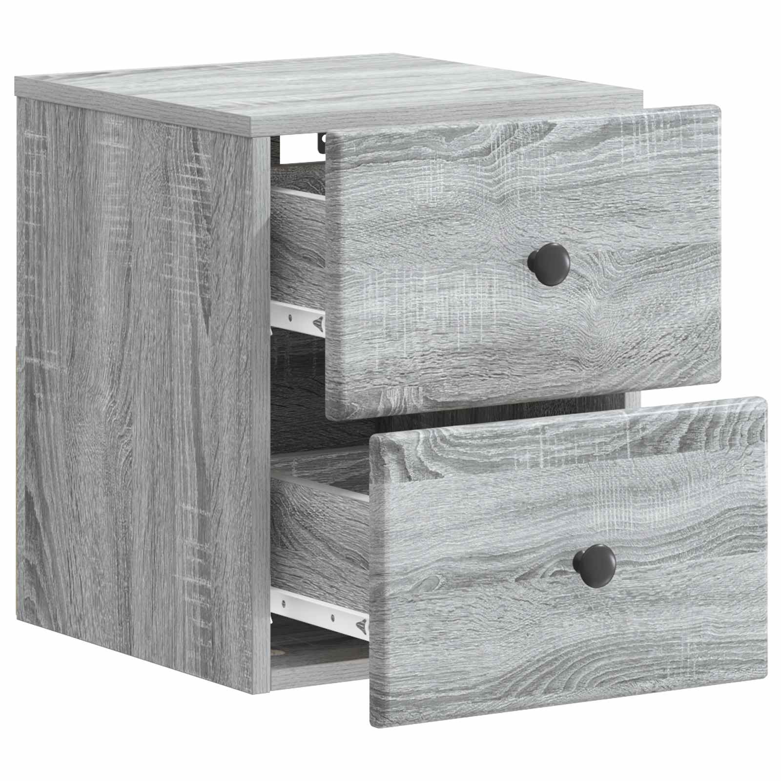 vidaXL Wisząca Szafka Nocna 2 pcs Szary Sonoma 34,5 x 33 x 40 cm