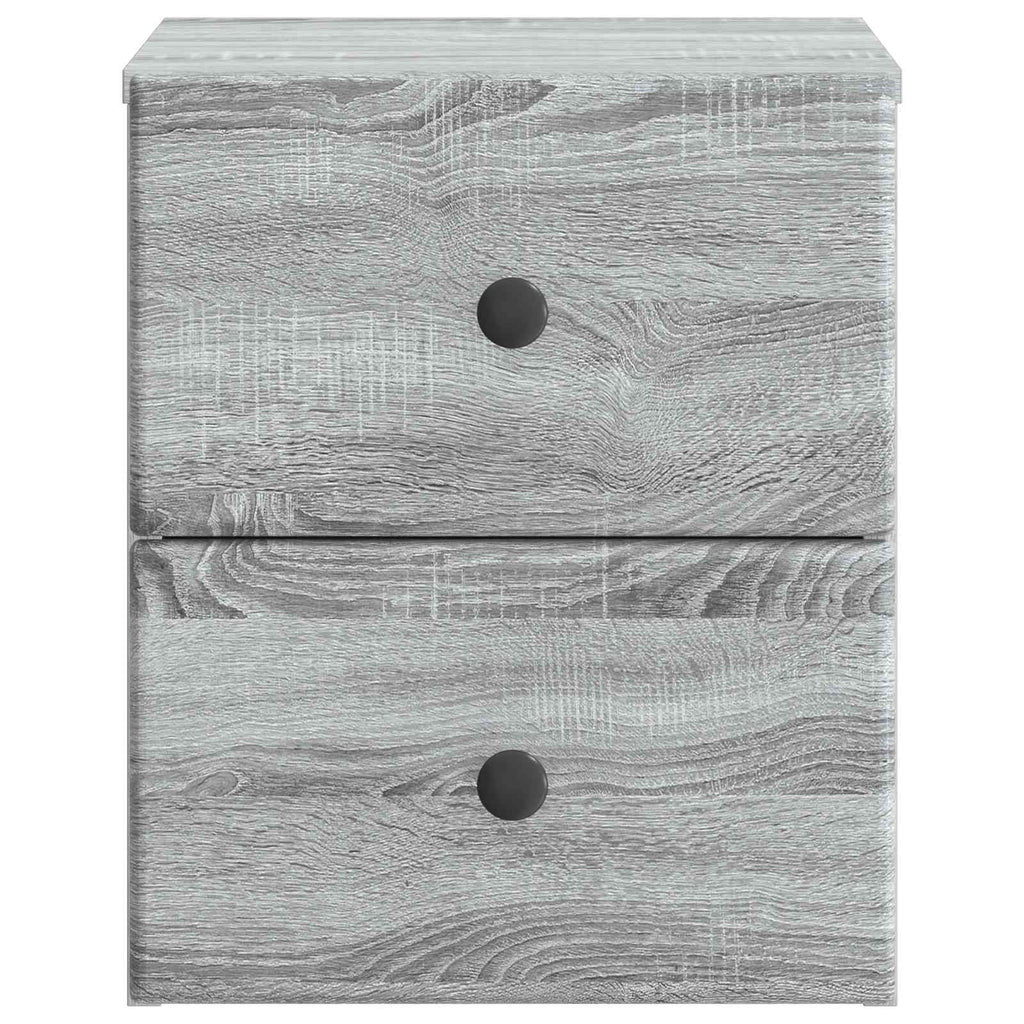 vidaXL Wisząca Szafka Nocna 2 pcs Szary Sonoma 34,5 x 33 x 40 cm