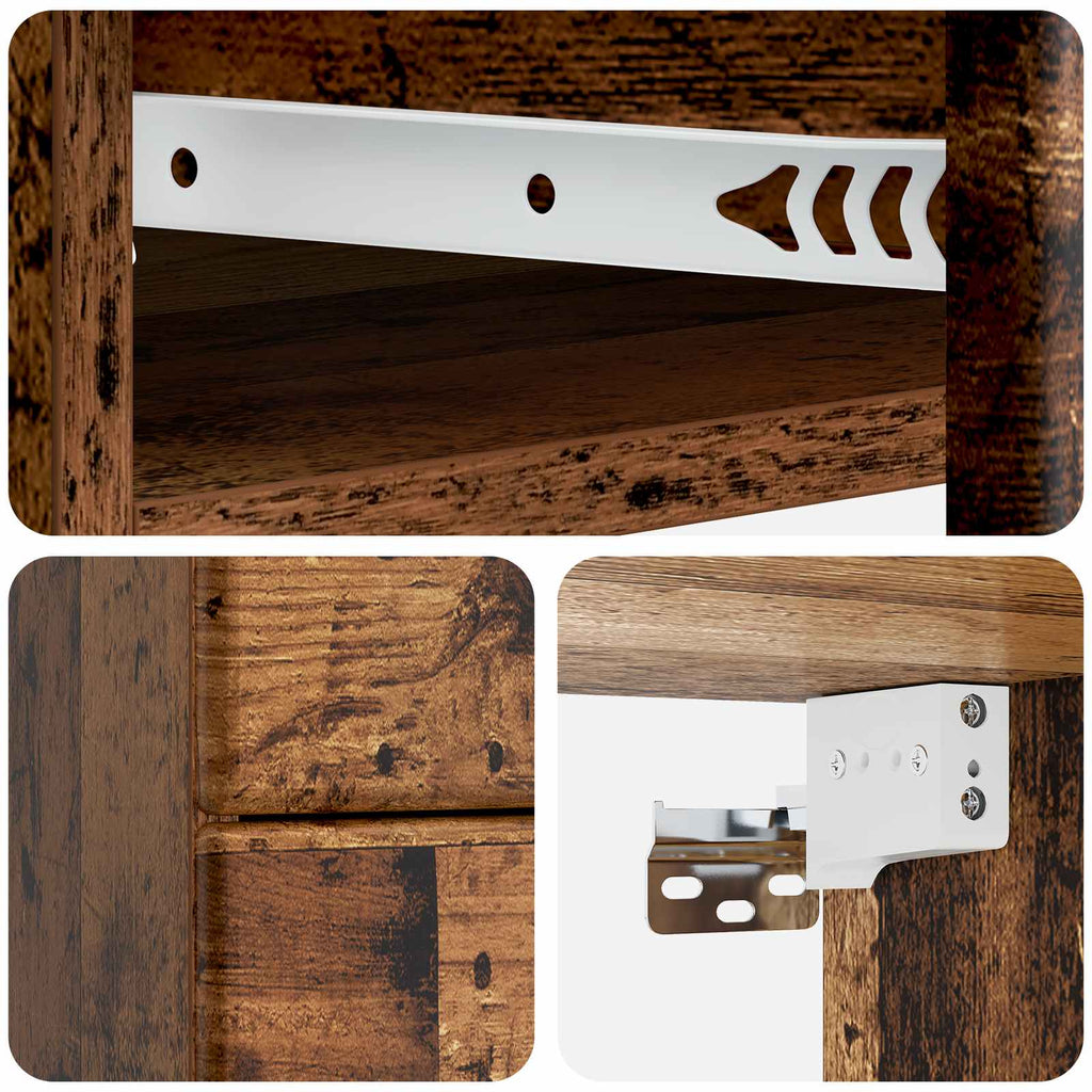 vidaXL Wisząca Szafka Nocna 2 pcs Stare drewno 34,5 x 33 x 40 cm