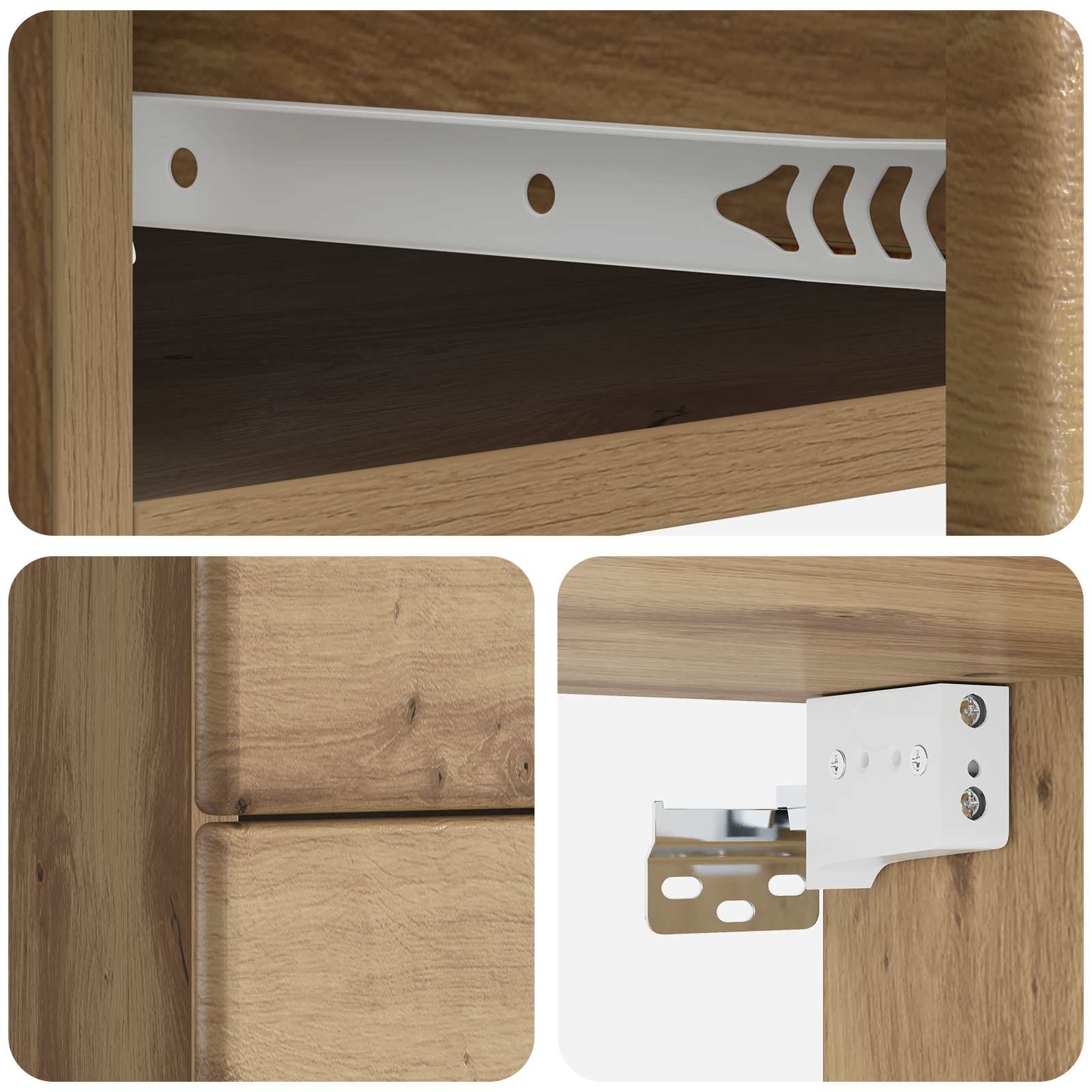 vidaXL Wisząca Szafka Nocna 2 pcs Dąb artisan 34,5 x 33 x 40 cm