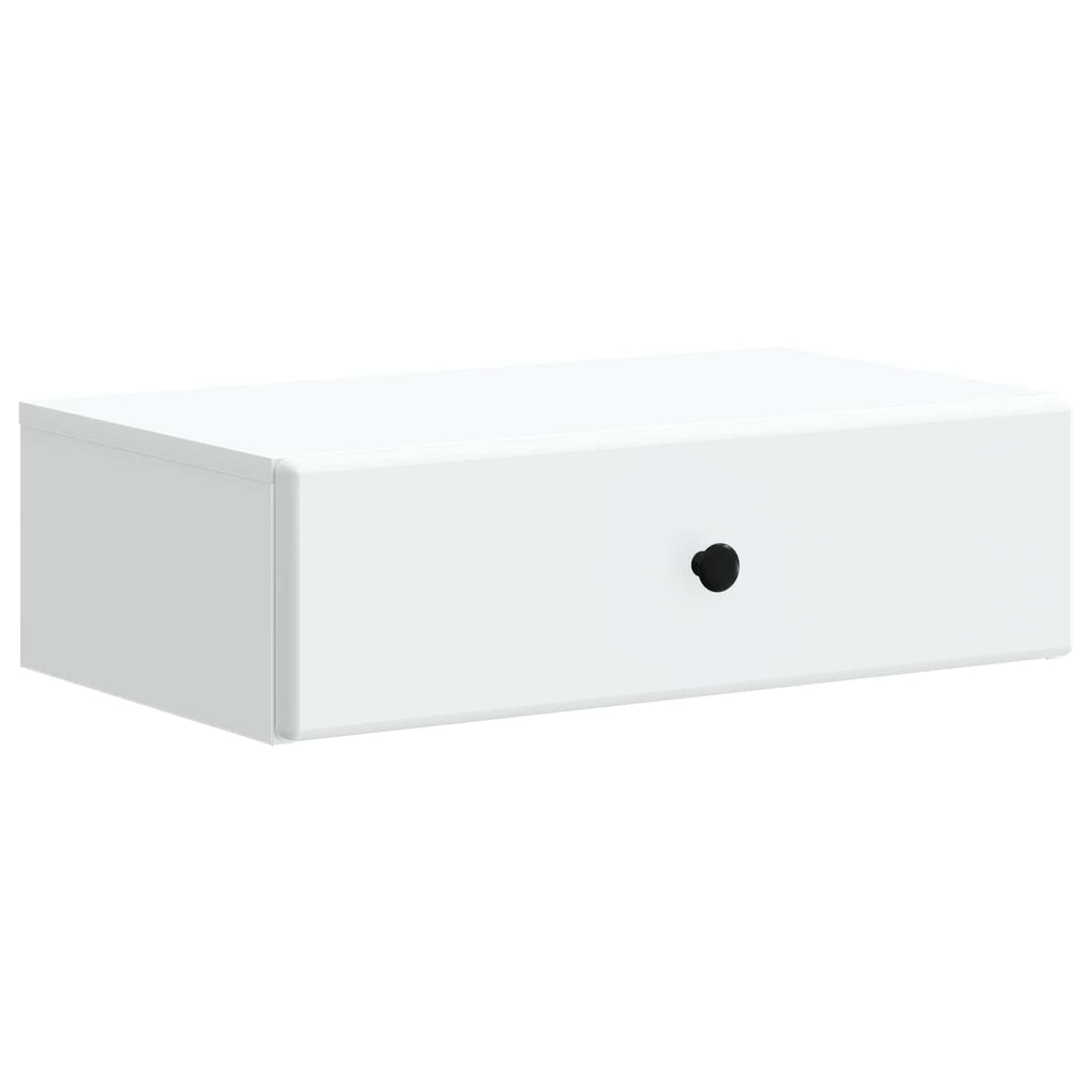 vidaXL Stolik boczny montowany na ścianie Biały 59 x 34,5 x 17 cm