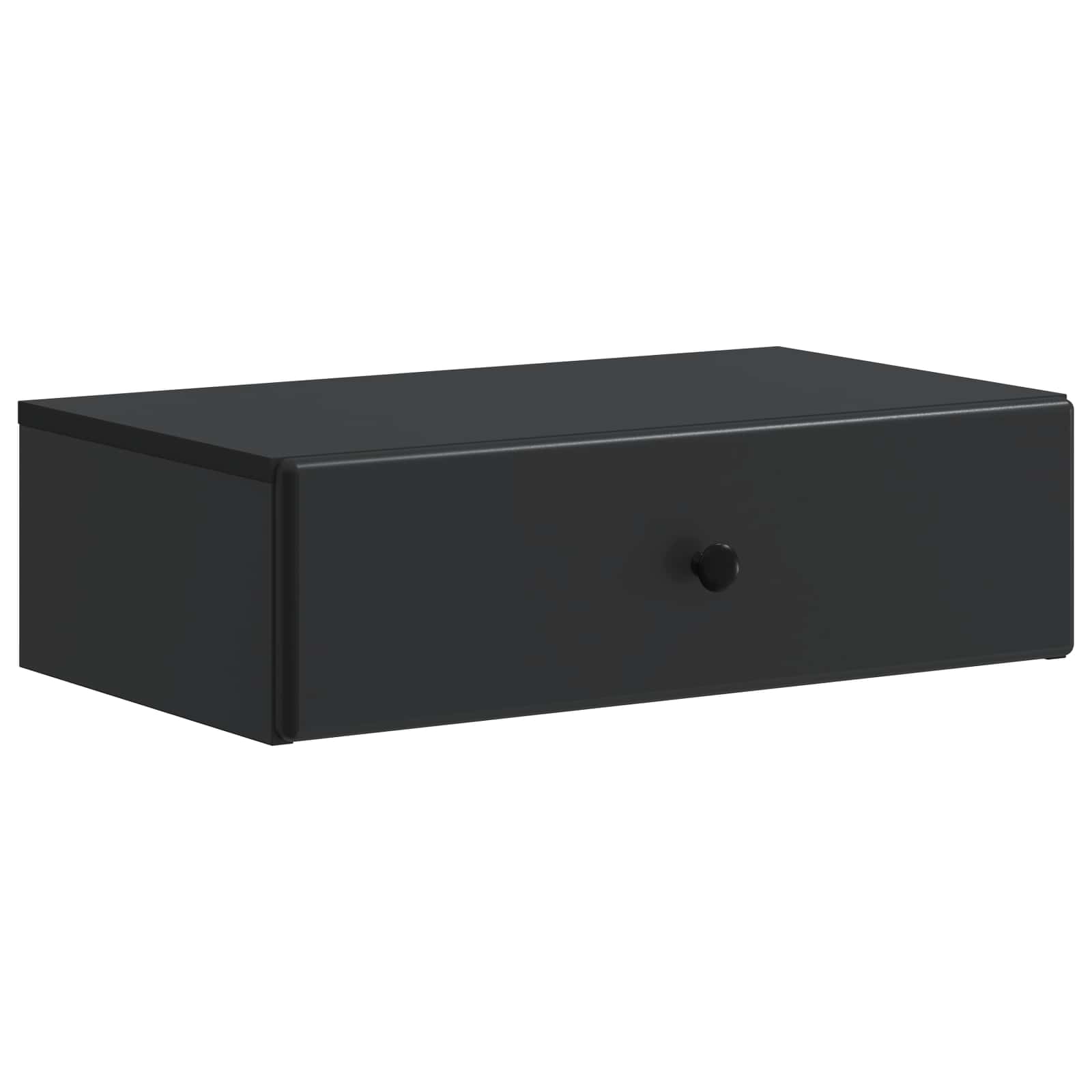 vidaXL Stolik boczny montowany na ścianie Czarny 59 x 34,5 x 17 cm