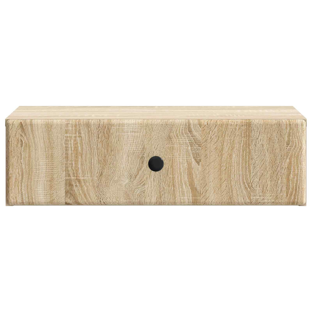 vidaXL Stolik boczny montowany na ścianie dąb Sonoma 59 x 34,5 x 17 cm