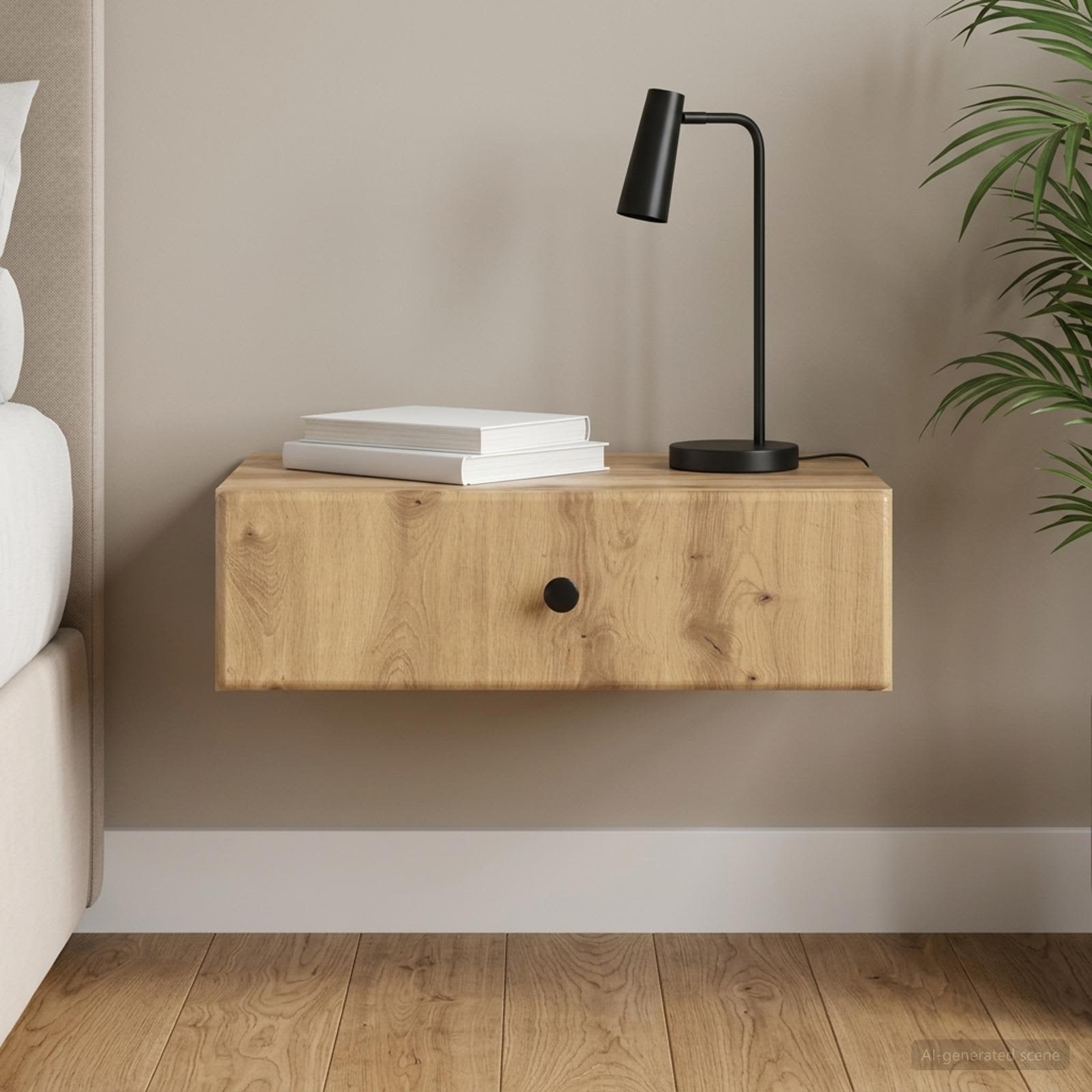 vidaXL Stolik boczny montowany na ścianie 59 x 34,5 x 17 cm