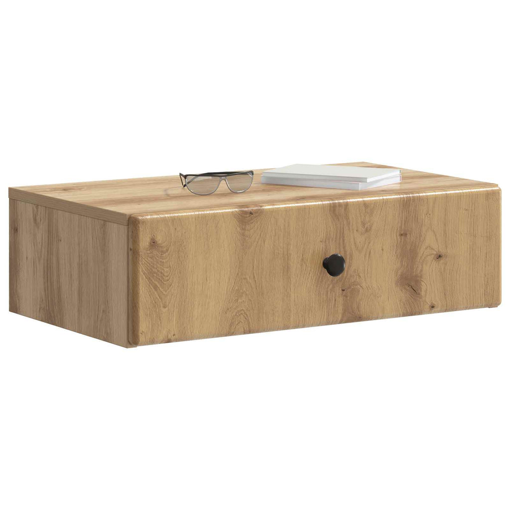 vidaXL Stolik boczny montowany na ścianie Dąb artisan