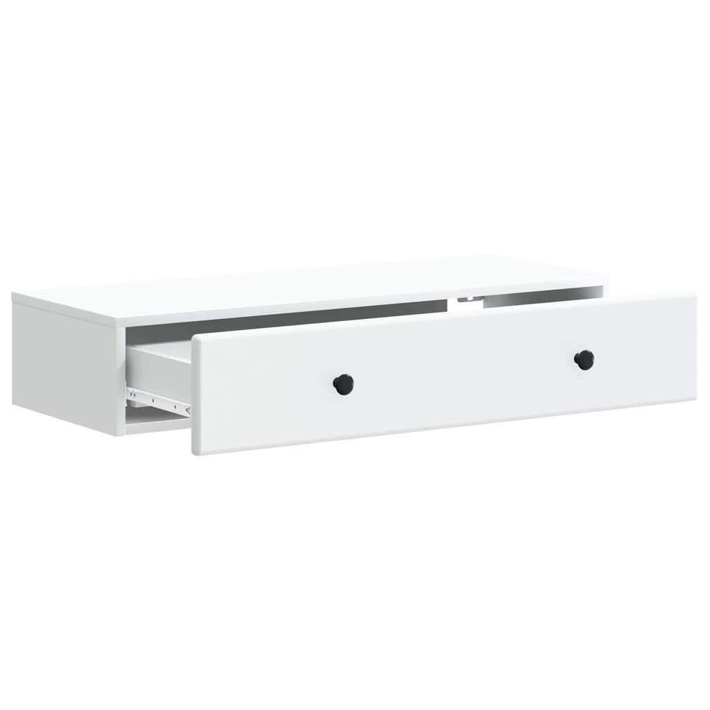 vidaXL Stolik boczny montowany na ścianie Biały 87,5 x 34,5 x 17 cm