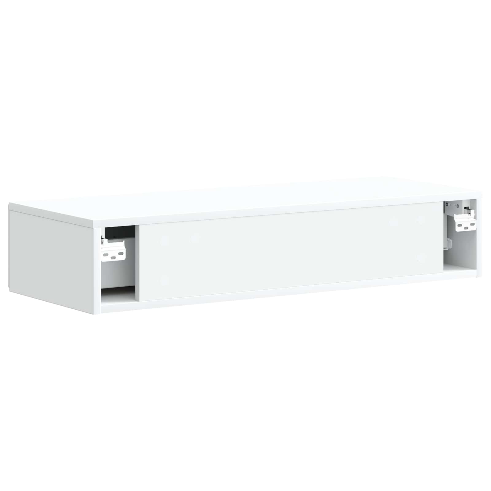 vidaXL Stolik boczny montowany na ścianie Biały 87,5 x 34,5 x 17 cm