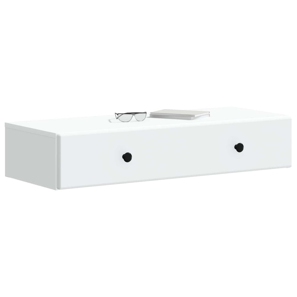 vidaXL Stolik boczny montowany na ścianie Biały 87,5 x 34,5 x 17 cm