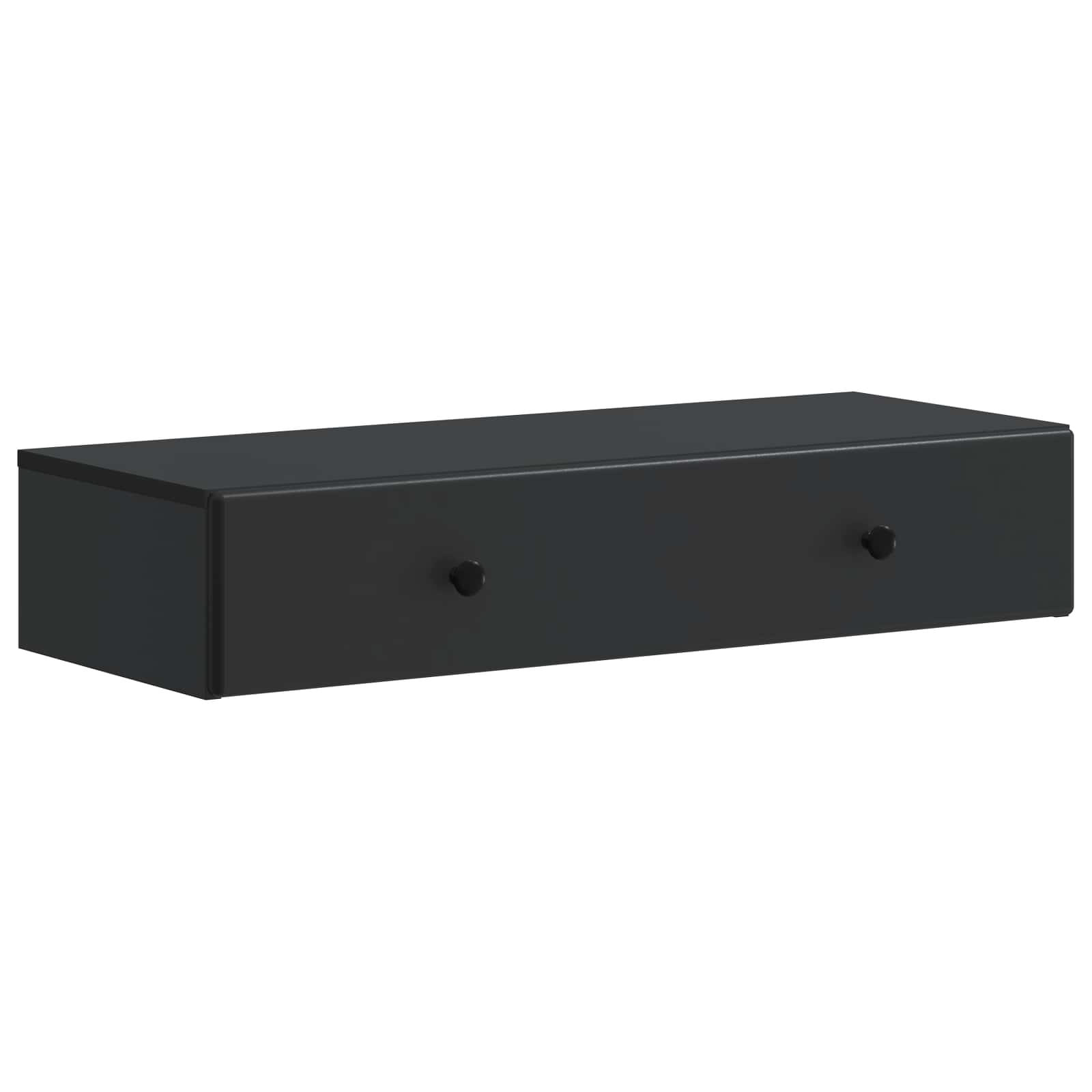 vidaXL Stolik boczny montowany na ścianie Czarny 87,5 x 34,5 x 17 cm