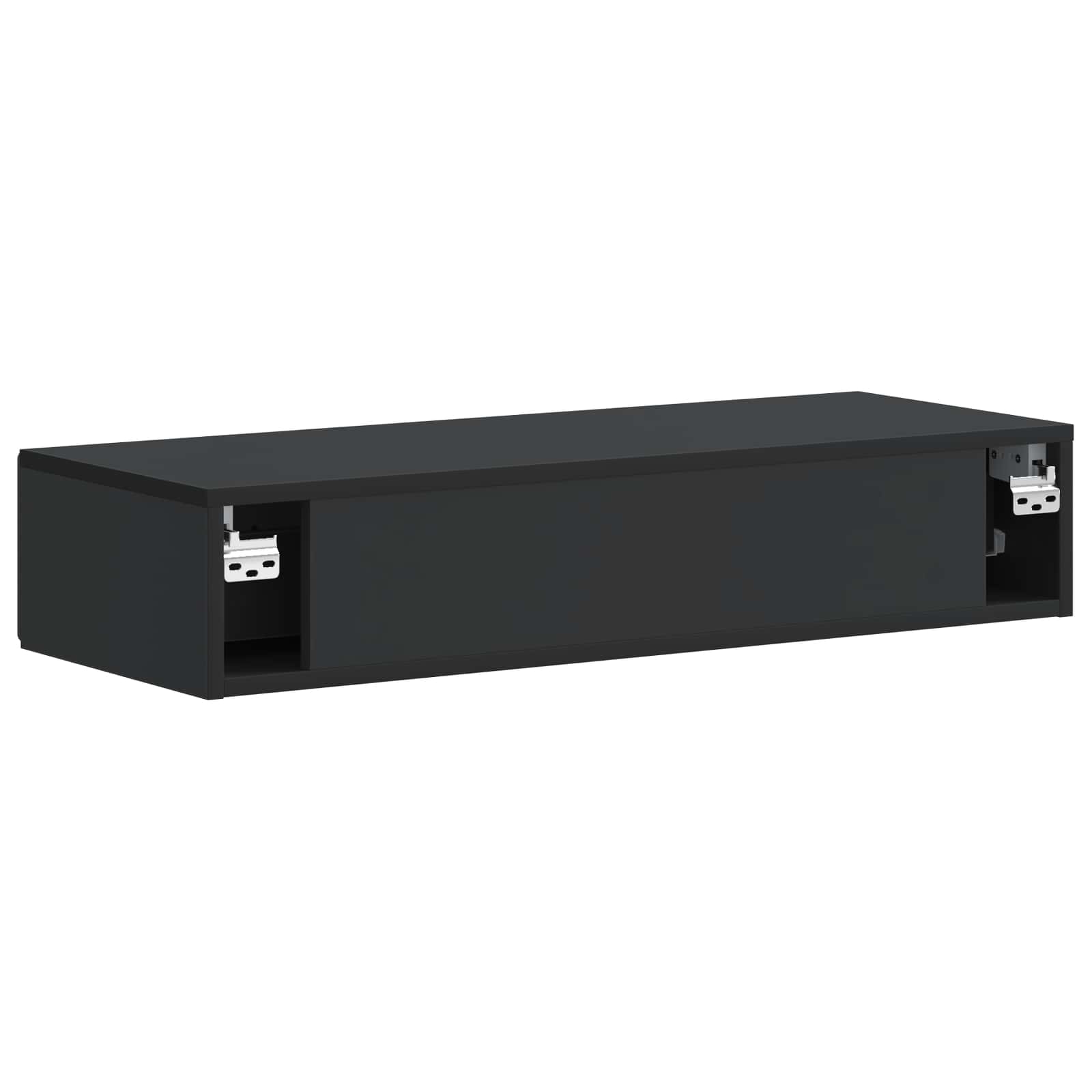 vidaXL Stolik boczny montowany na ścianie Czarny 87,5 x 34,5 x 17 cm