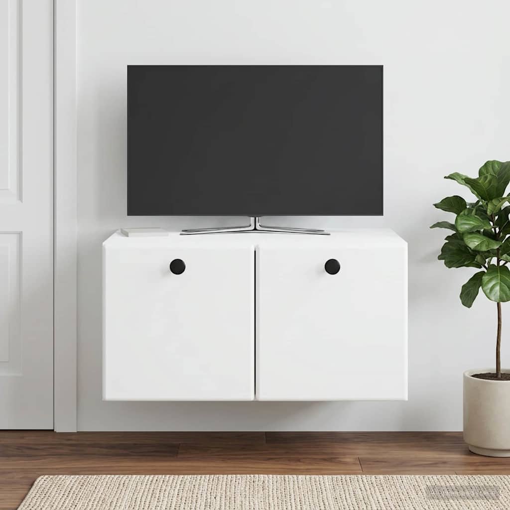 vidaXL Szafka RTV montowana na ścianie 59,5 x 41 x 30 cm Biały