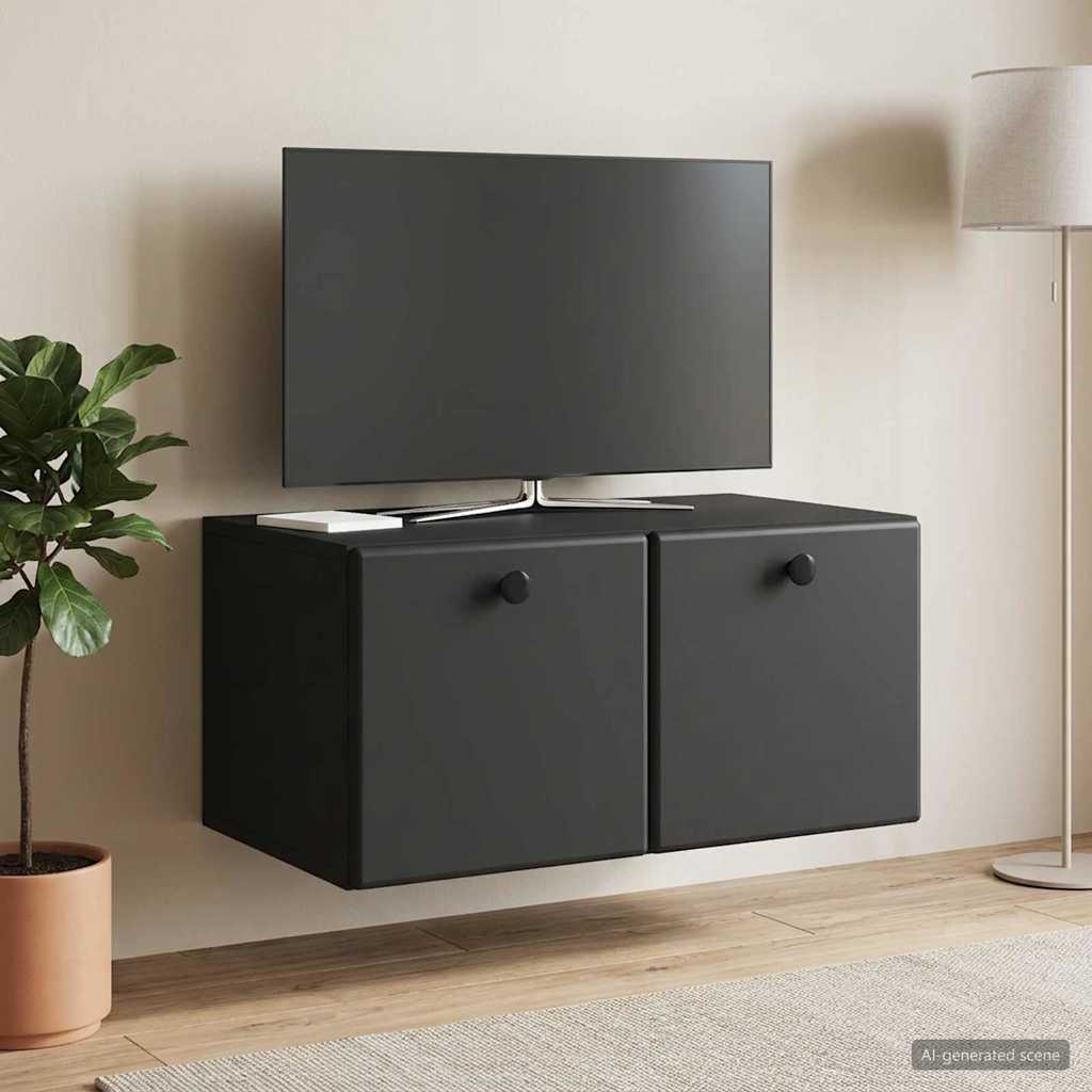 vidaXL Szafka RTV montowana na ścianie 59,5 x 41 x 30 cm Czarny