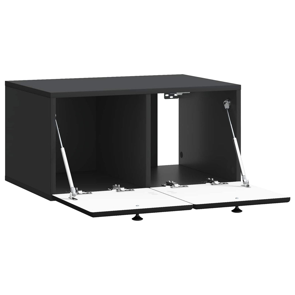 vidaXL Szafka RTV montowana na ścianie 59,5 x 41 x 30 cm Czarny