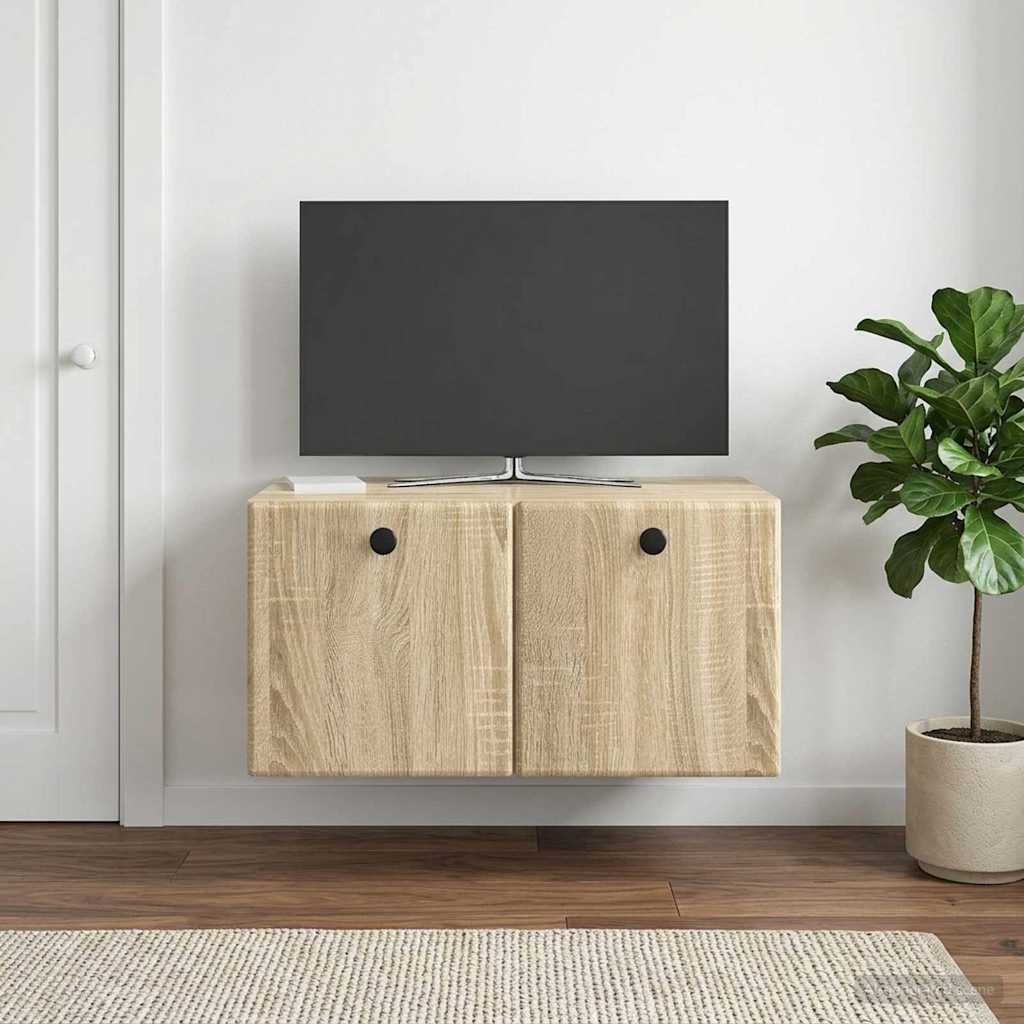 vidaXL Szafka RTV montowana na ścianie 59,5 x 41 x 30 cm dąb Sonoma