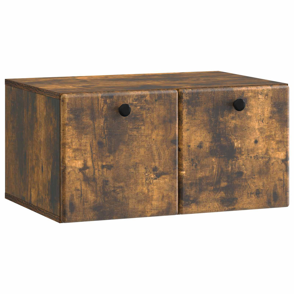vidaXL Szafka RTV montowana na ścianie 59,5 x 41 x 30 cm Dąb wędzony
