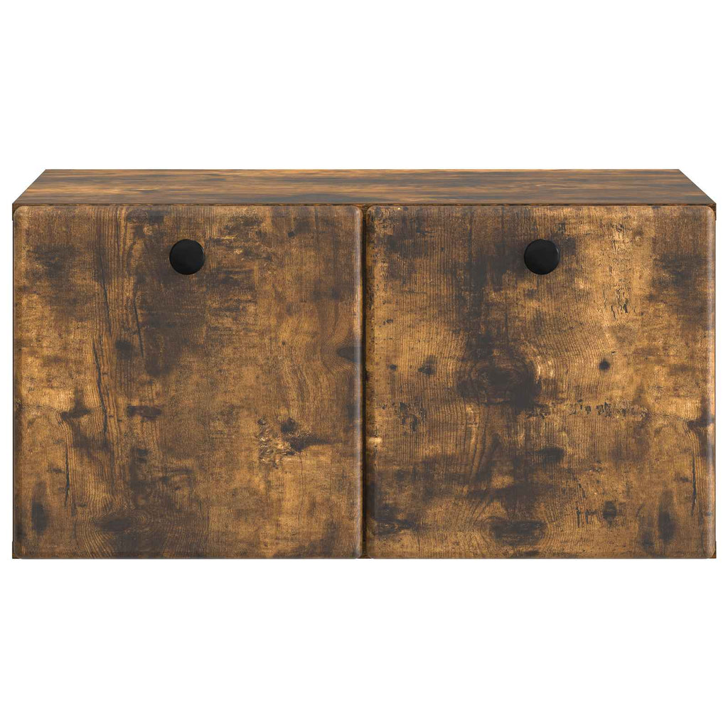 vidaXL Szafka RTV montowana na ścianie 59,5 x 41 x 30 cm Dąb wędzony
