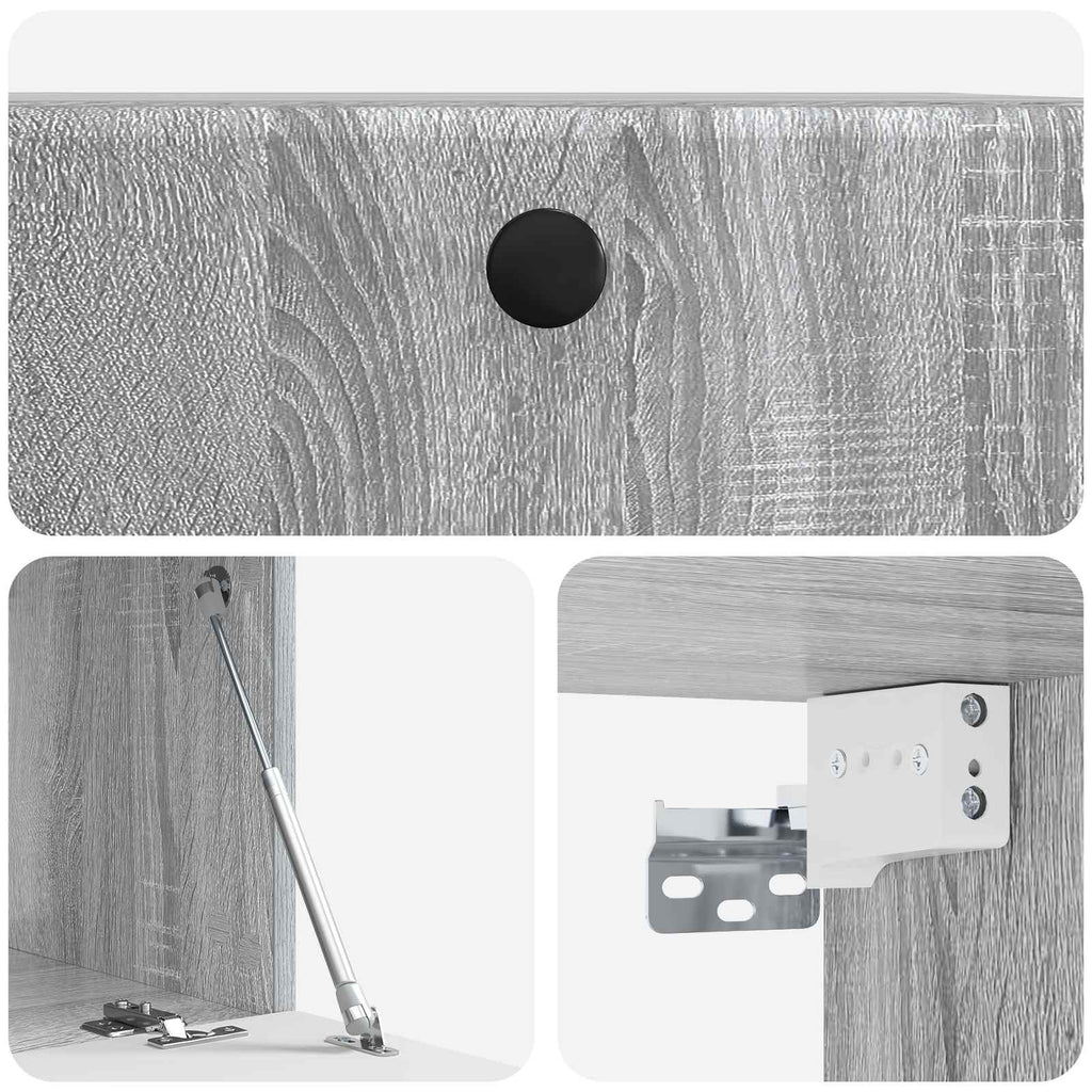 vidaXL Szafka RTV montowana na ścianie 59,5 x 41 x 30 cm Szary Sonoma
