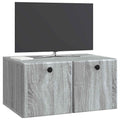 vidaXL Szafka RTV montowana na ścianie 59,5 x 41 x 30 cm Szary Sonoma