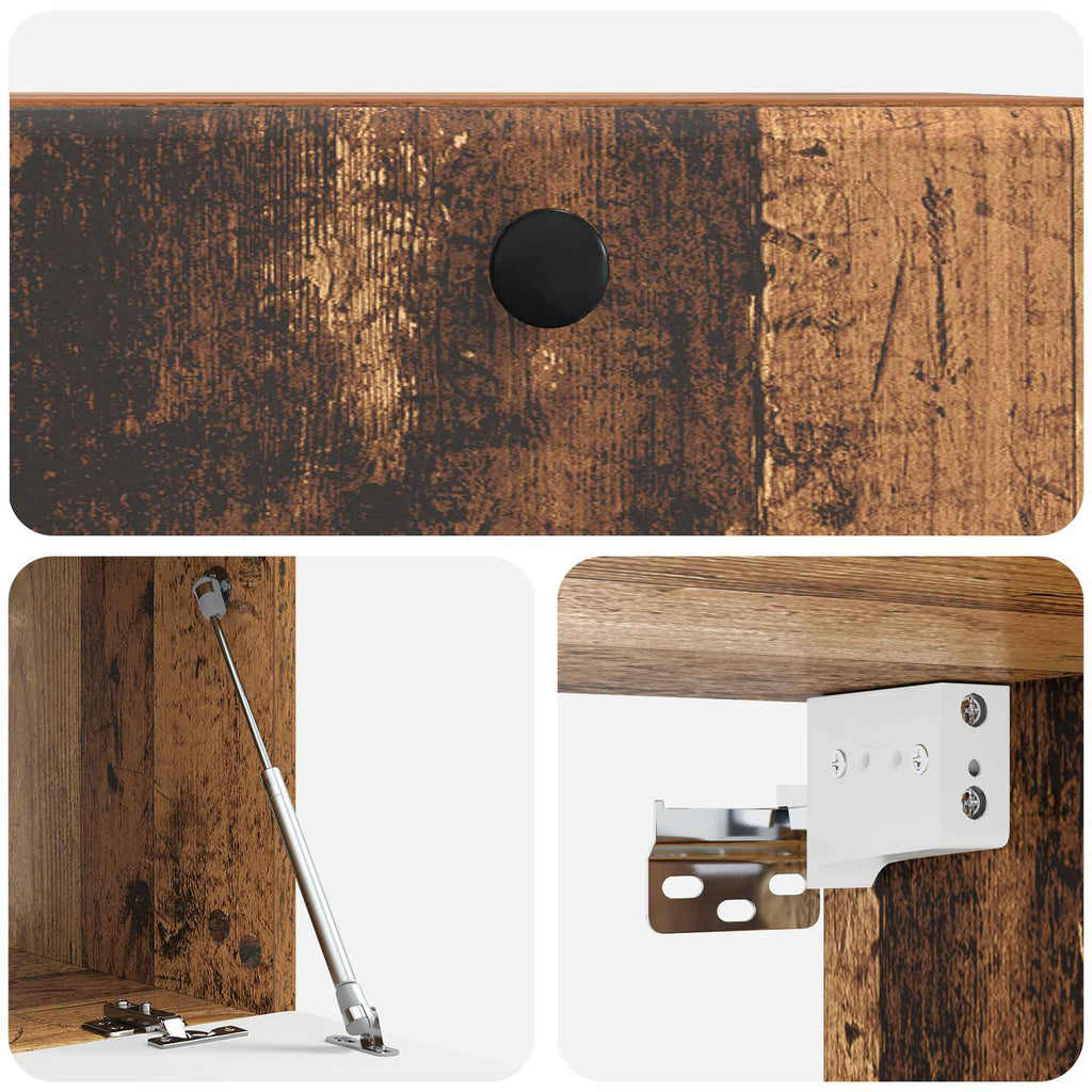 vidaXL Szafka RTV montowana na ścianie 59,5 x 41 x 30 cm Stare drewno