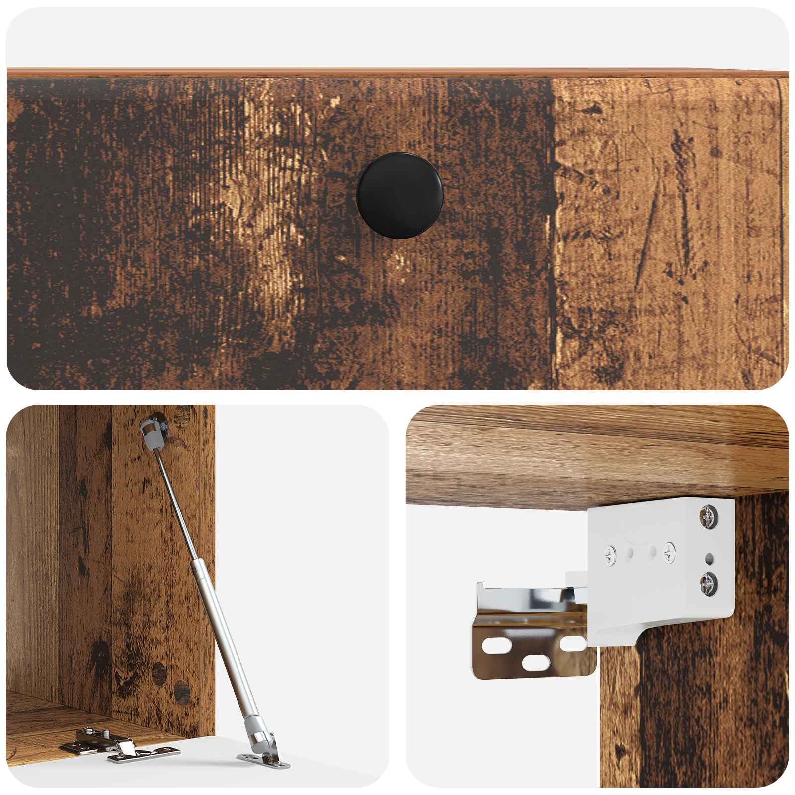 vidaXL Szafka RTV montowana na ścianie 59,5 x 41 x 30 cm Stare drewno