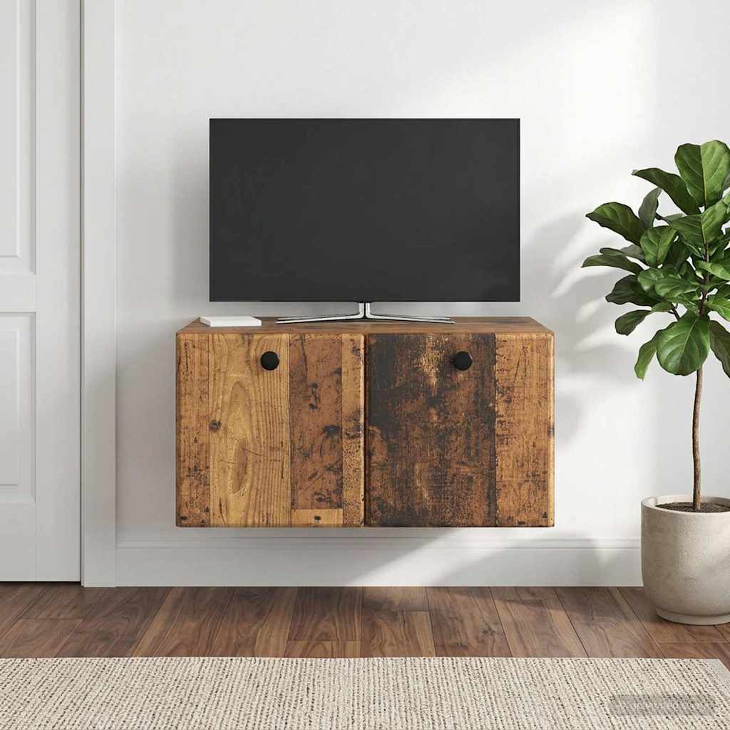 vidaXL Szafka RTV montowana na ścianie 59,5 x 41 x 30 cm Stare drewno