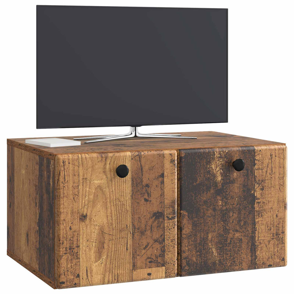 vidaXL Szafka RTV montowana na ścianie 59,5 x 41 x 30 cm Stare drewno