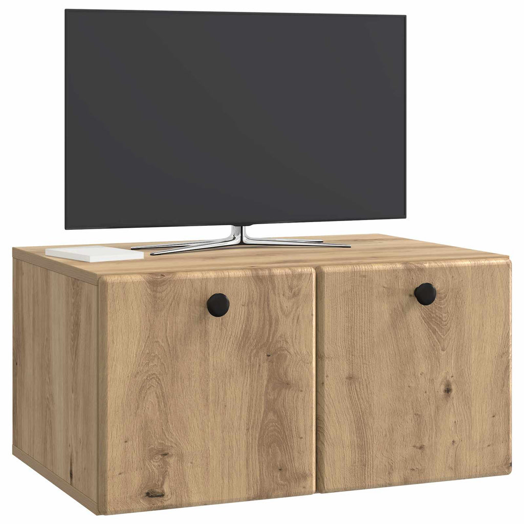 vidaXL Szafka RTV montowana na ścianie 59,5 x 41 x 30 cm Dąb artisan