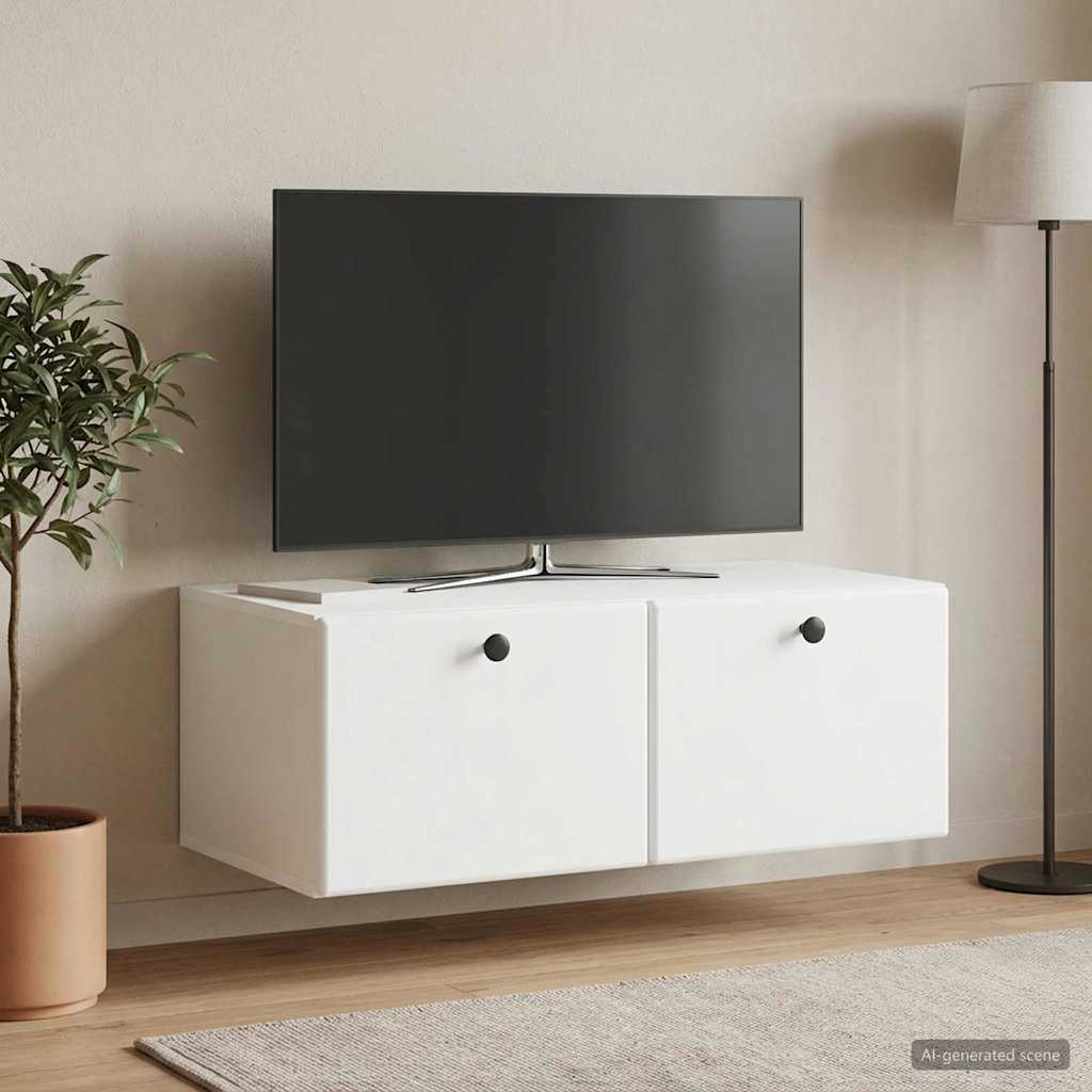 vidaXL Szafka RTV montowana na ścianie 78,5 x 41 x 30 cm Biały