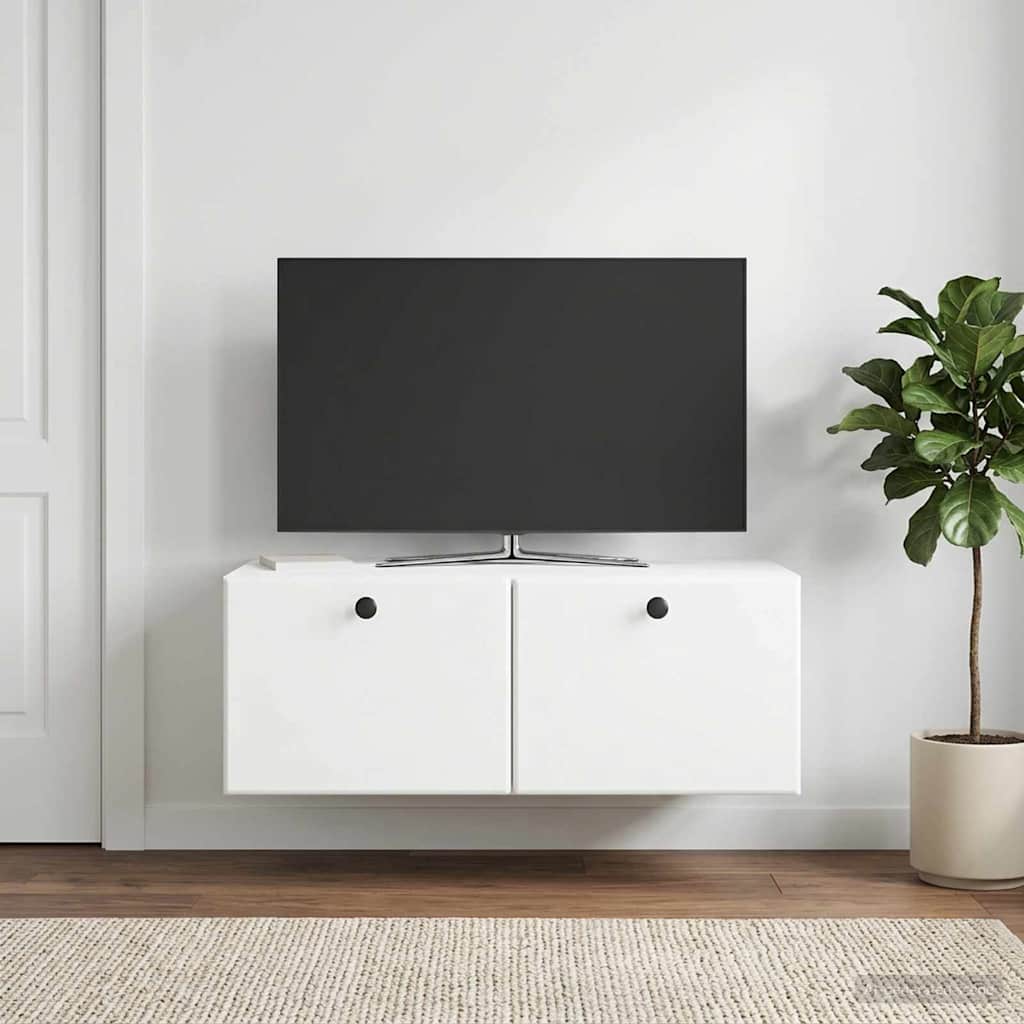 vidaXL Szafka RTV montowana na ścianie 78,5 x 41 x 30 cm Biały
