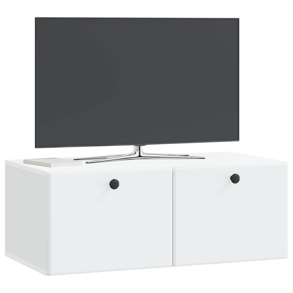vidaXL Szafka RTV montowana na ścianie 78,5 x 41 x 30 cm Biały