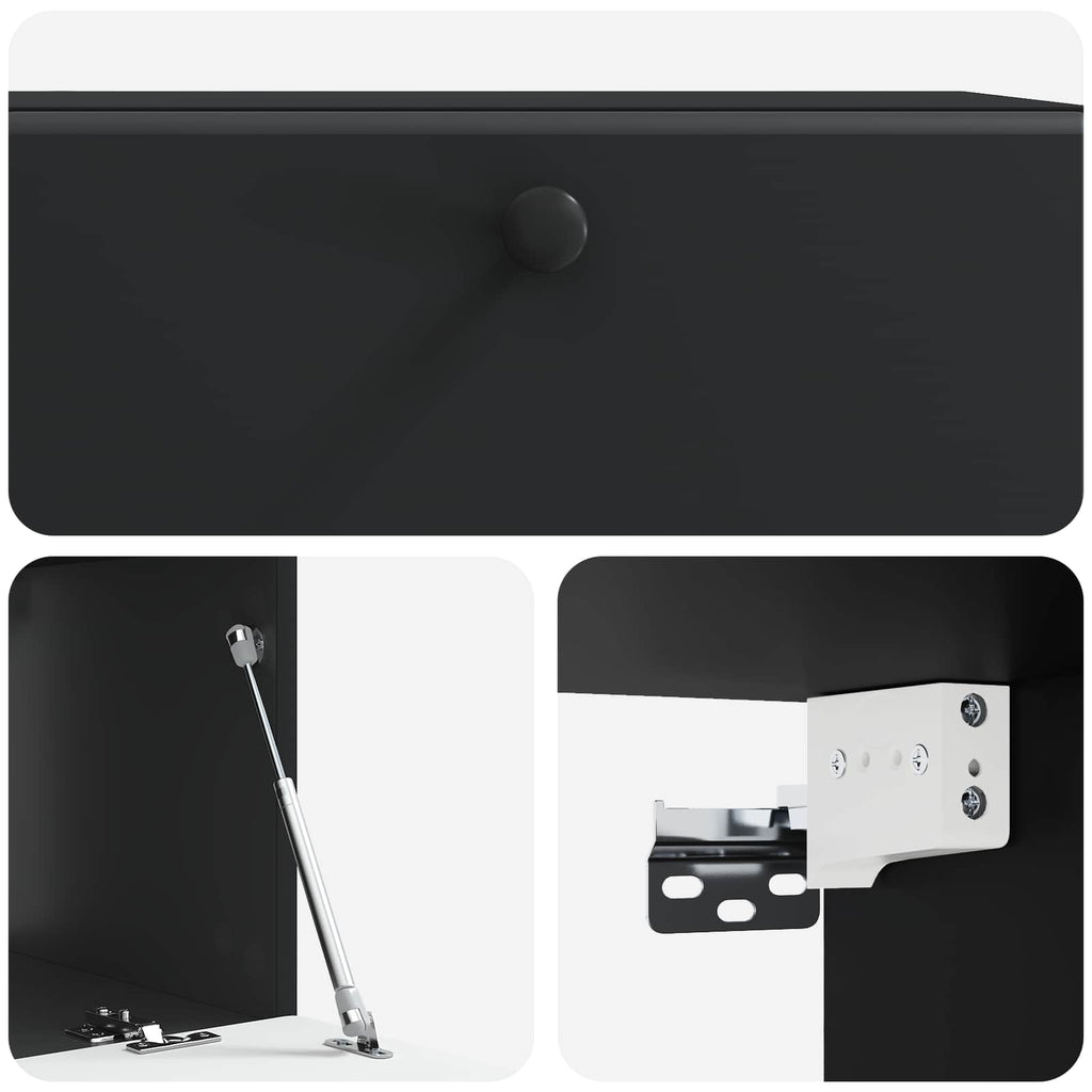 vidaXL Szafka RTV montowana na ścianie 78,5 x 41 x 30 cm Czarny