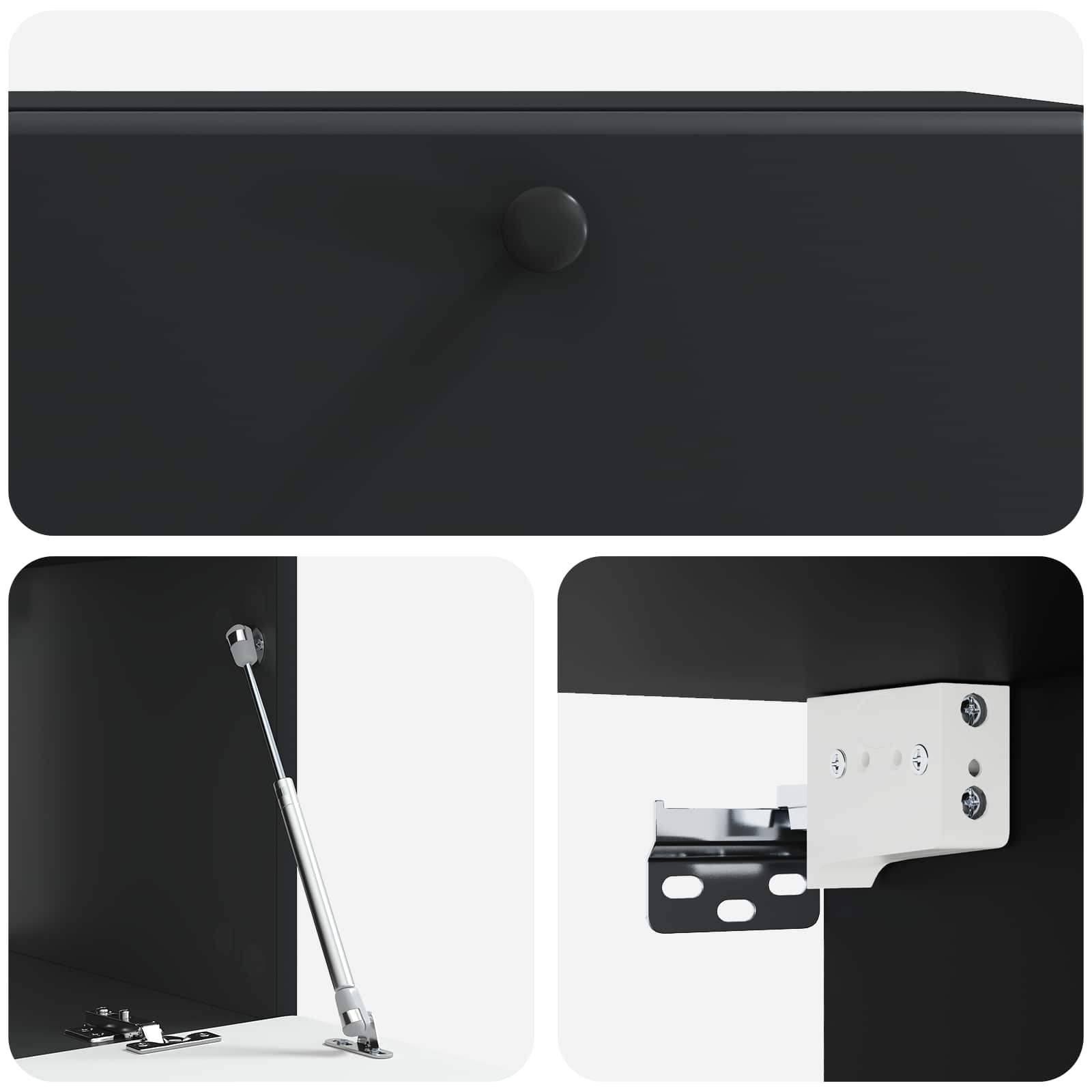 vidaXL Szafka RTV montowana na ścianie 78,5 x 41 x 30 cm Czarny