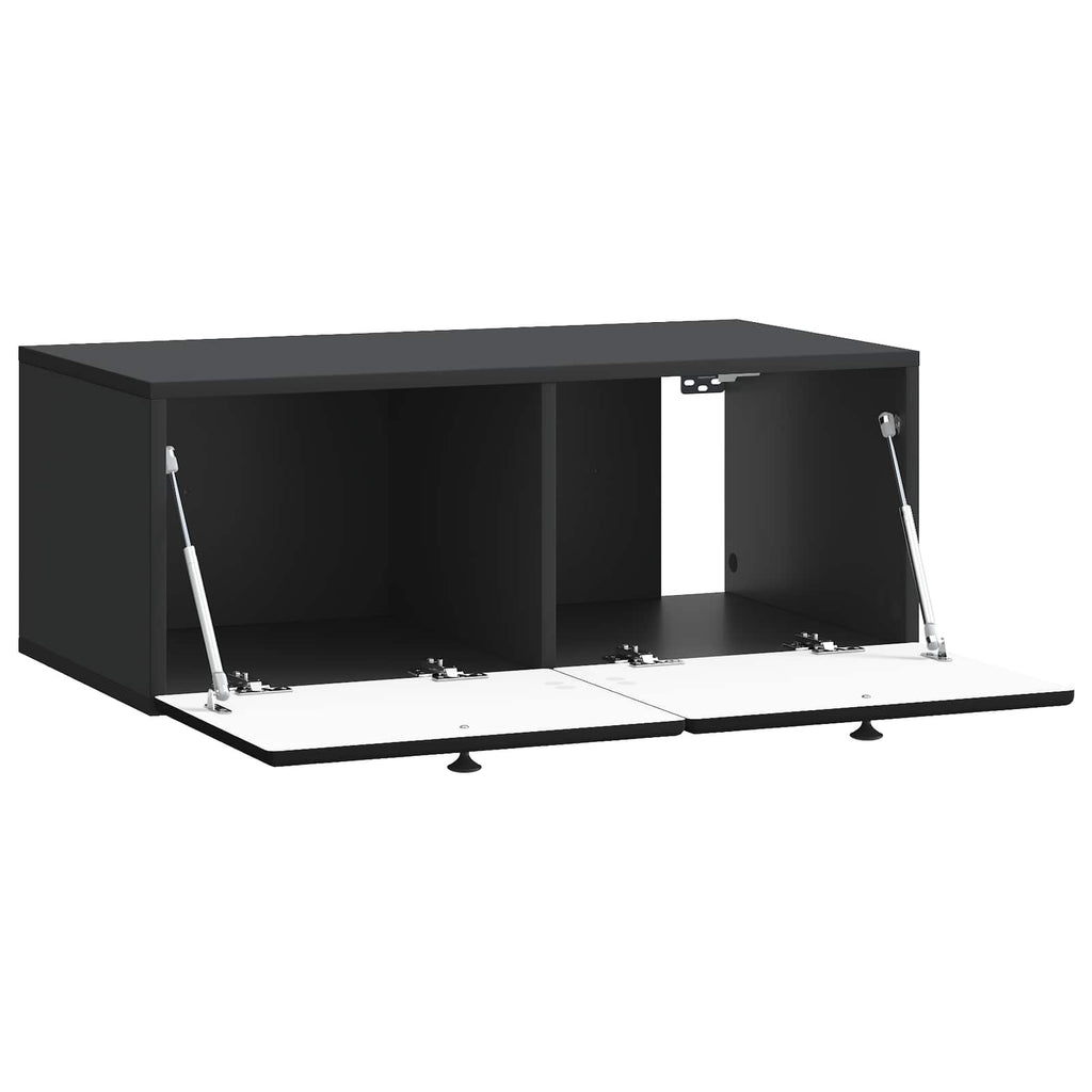 vidaXL Szafka RTV montowana na ścianie 78,5 x 41 x 30 cm Czarny
