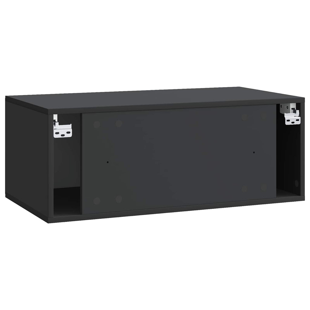 vidaXL Szafka RTV montowana na ścianie 78,5 x 41 x 30 cm Czarny