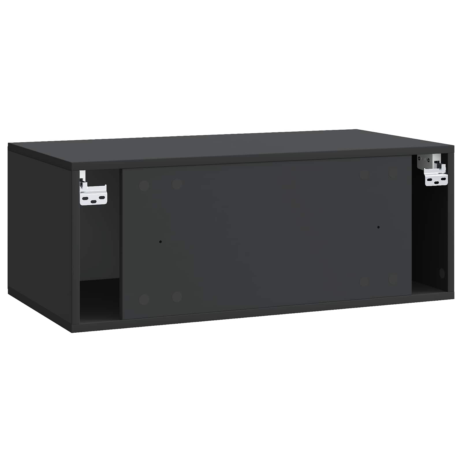 vidaXL Szafka RTV montowana na ścianie 78,5 x 41 x 30 cm Czarny