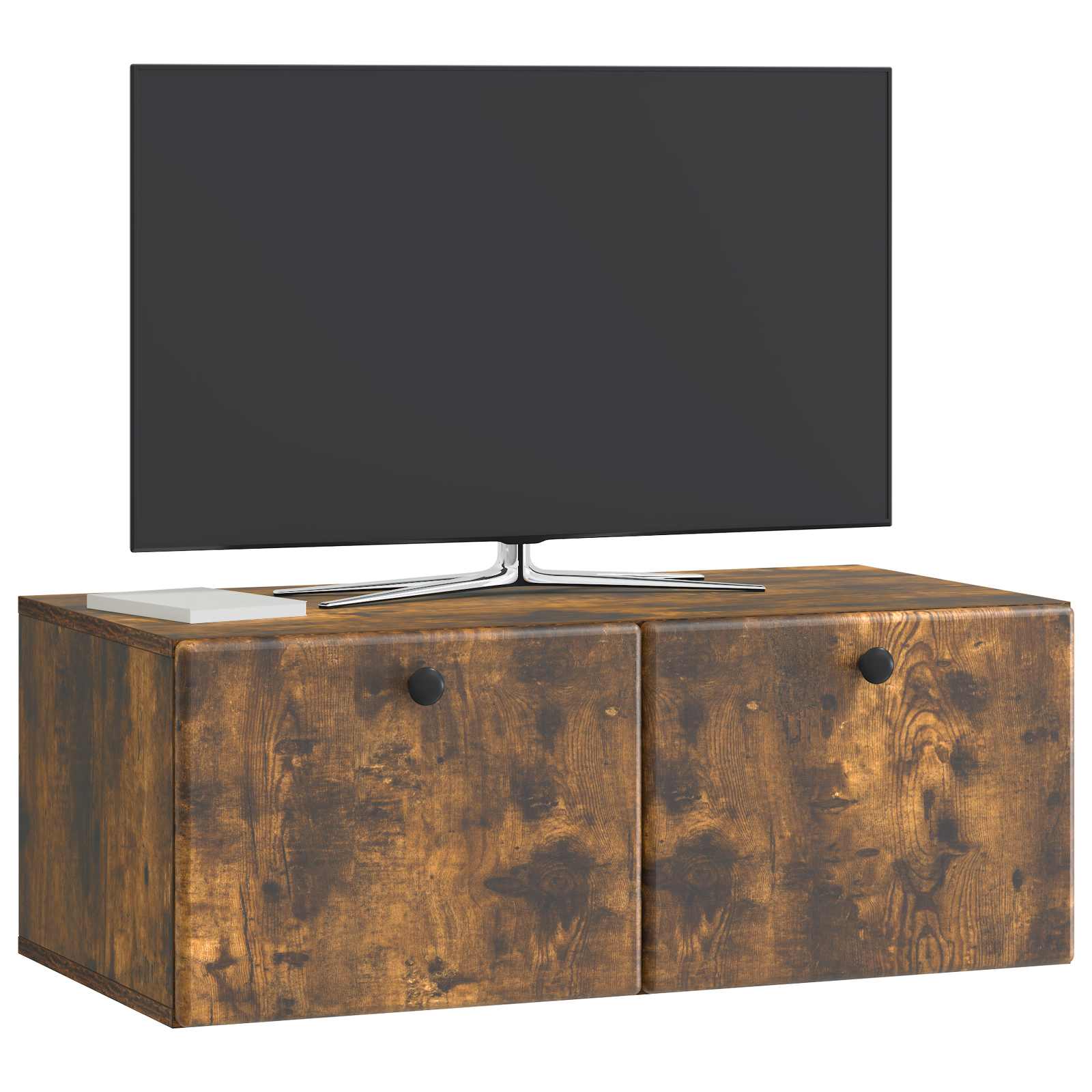 vidaXL Szafka RTV montowana na ścianie 78,5 x 41 x 30 cm Dąb wędzony