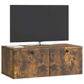 vidaXL Szafka RTV montowana na ścianie 78,5 x 41 x 30 cm Dąb wędzony