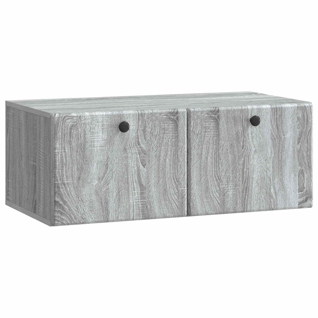 vidaXL Szafka RTV montowana na ścianie 78,5 x 41 x 30 cm Szary Sonoma