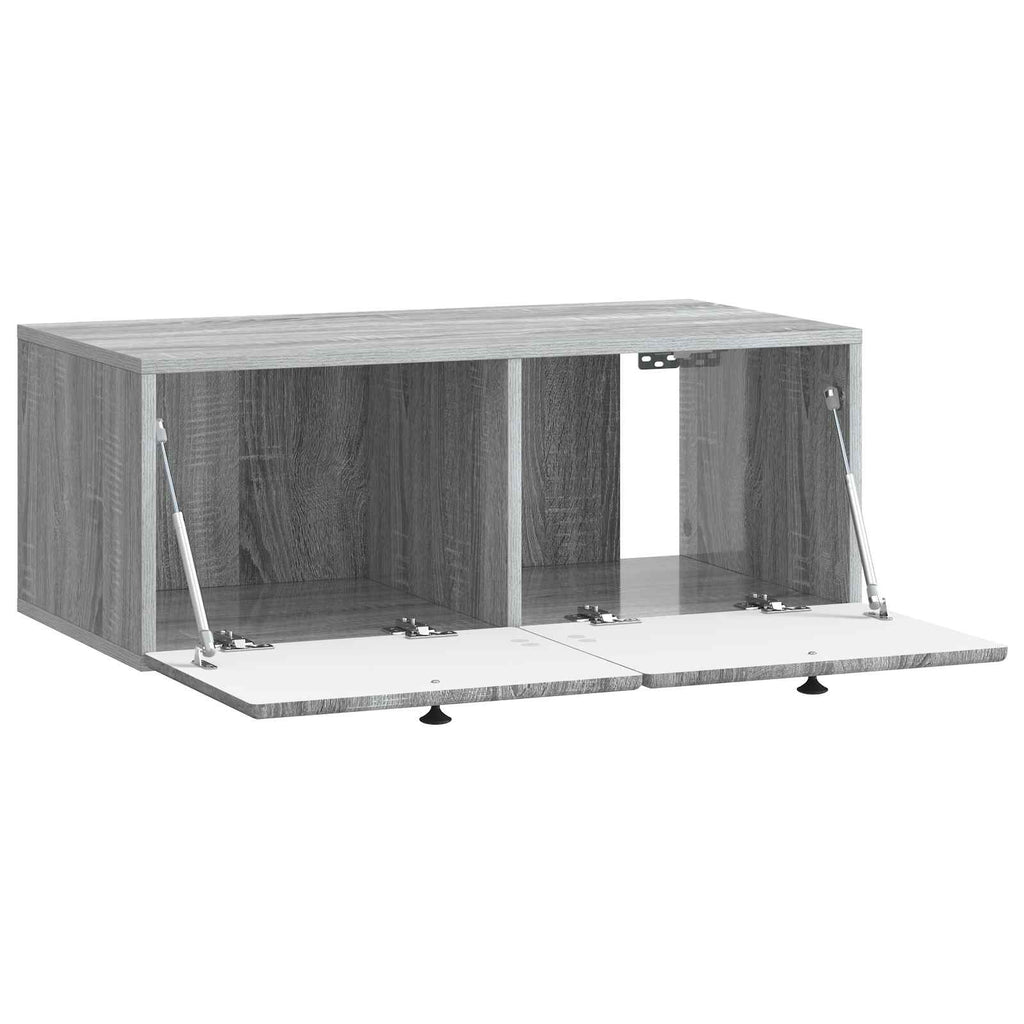 vidaXL Szafka RTV montowana na ścianie 78,5 x 41 x 30 cm Szary Sonoma