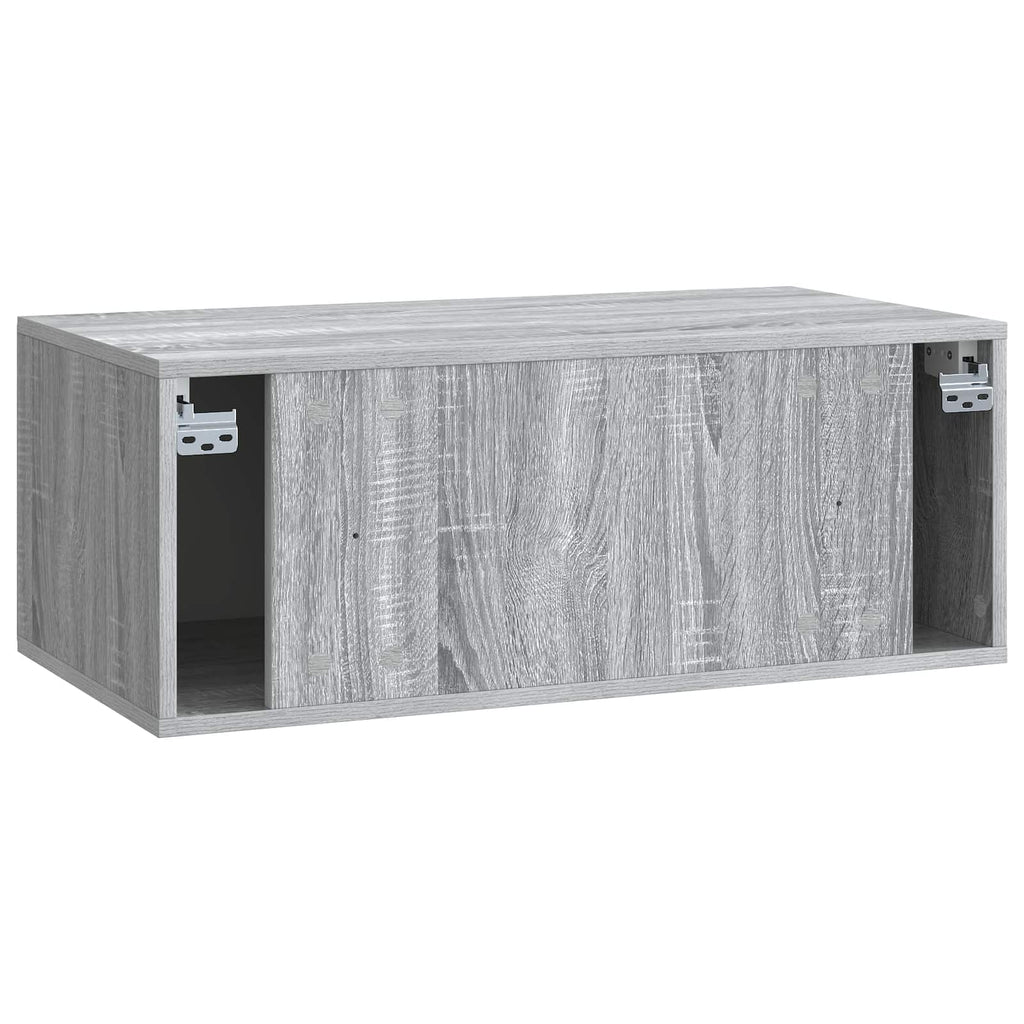 vidaXL Szafka RTV montowana na ścianie 78,5 x 41 x 30 cm Szary Sonoma