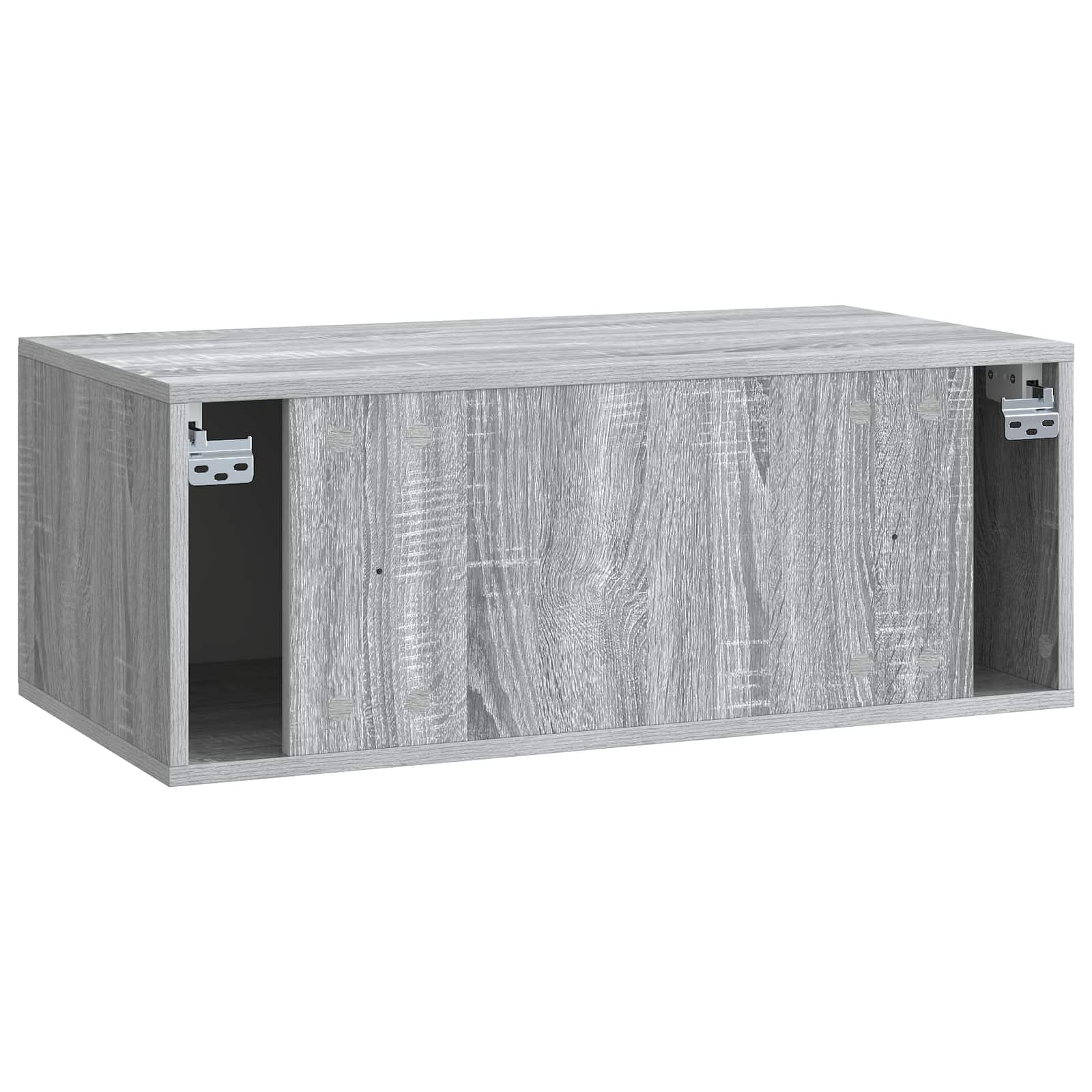 vidaXL Szafka RTV montowana na ścianie 78,5 x 41 x 30 cm Szary Sonoma